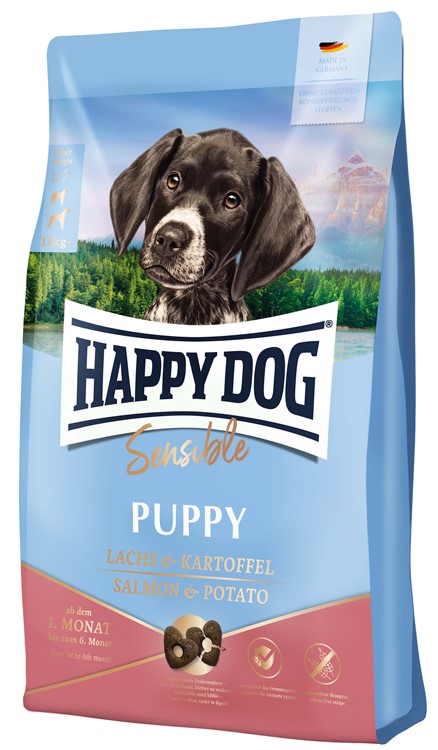 HappyDog Sens. Puppy Salmon & Potato 1 kg