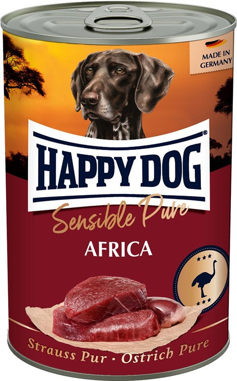 HappyDog konserv, Africa, 100% struts 400 g