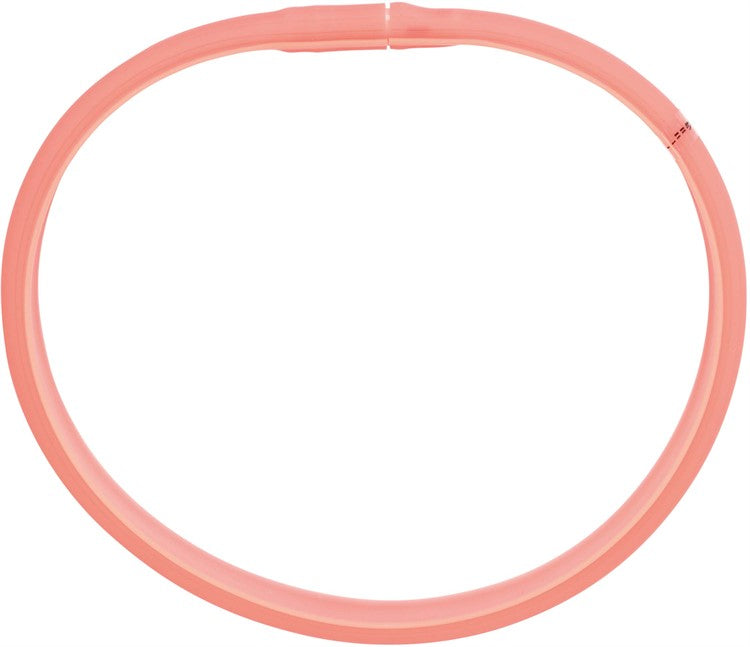 Flash light band USB, silikon, L-XL: 70 cm/30 mm, coral