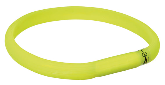 Flash light band USB, M-L: 50 cm/17 mm, limegrön