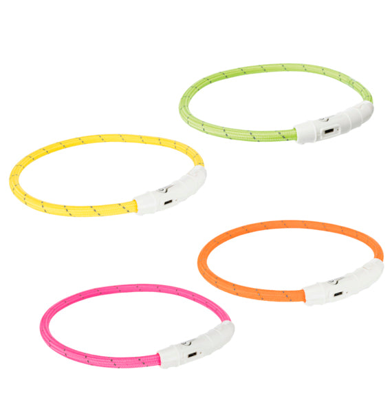 Flash light ring USB, XS-S: 35 cm/ø 7 mm, limegrön