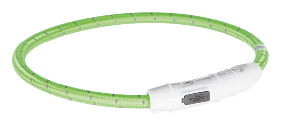 Flash light ring USB, M-L: 45 cm/ø 7 mm, limegrön