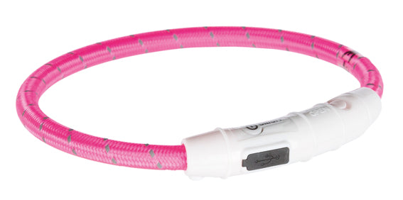 Flash light ring USB, XS-S: 35 cm/ø 7 mm, rosa