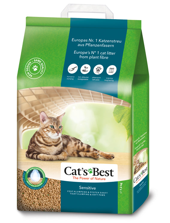 Cat's Best Sensitive 20 L/7,2 kg, klumpbildande