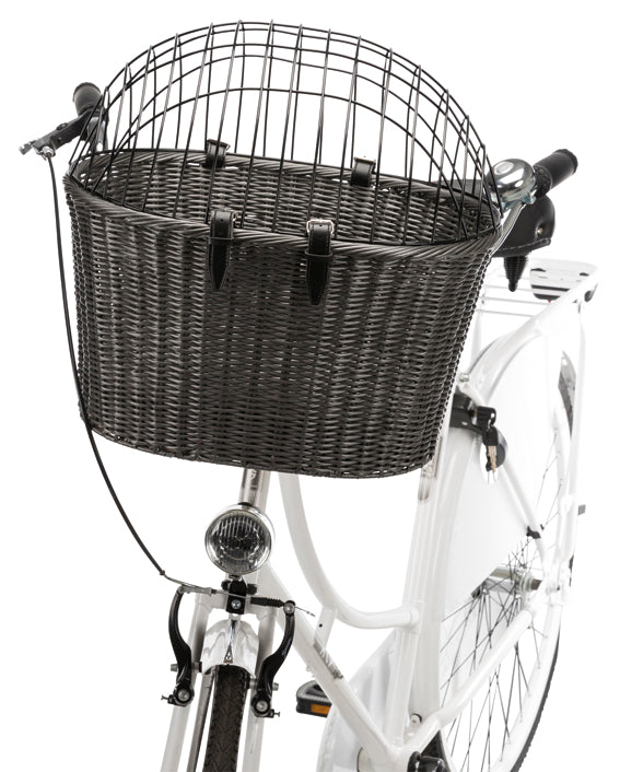 Cykelkorg front med galler, 44×h34×41cm, antracit