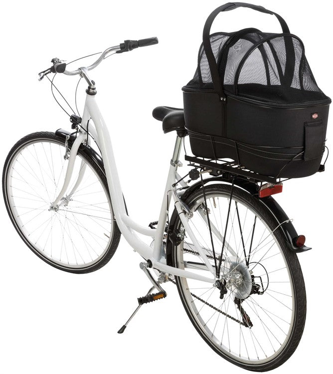 Cykelkorg för pakethållare, m nät, 29×h49×60cm fäste 11,8-16cm,