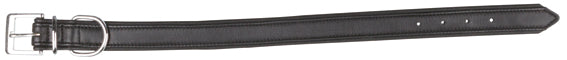 Active Comfort halsband, läder, M: 36-43 cm/30 mm, svart