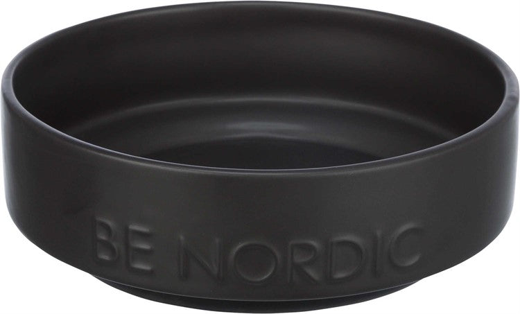 BE NORDIC skål, keramik/gummi, 0.5 l/ø 16 cm, svart