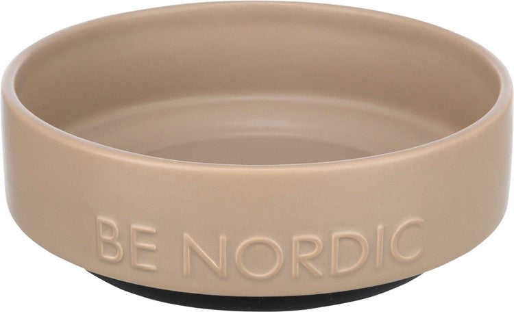 BE NORDIC skål, keramik/gummi, 0.5 l/ø 16 cm, taupe