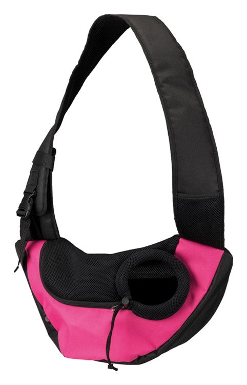 Frontväska Sling, 50 × 25 × 18 cm, <5 kg, rosa/svart