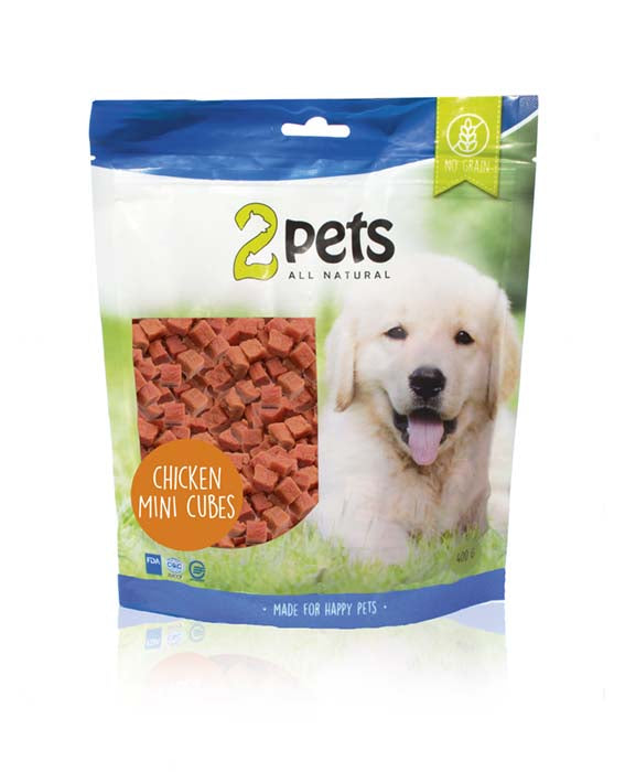 2pets Dogsnack Chicken MiniCubes, 400 g