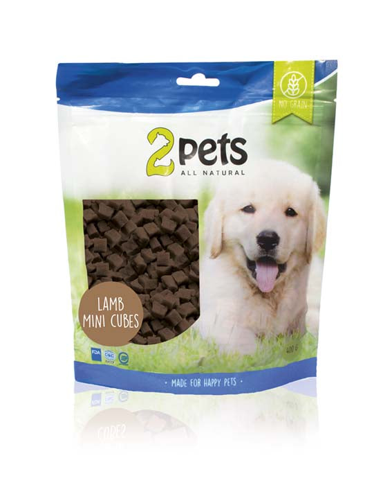 2pets Dogsnack Lamb MiniCubes, 400 g