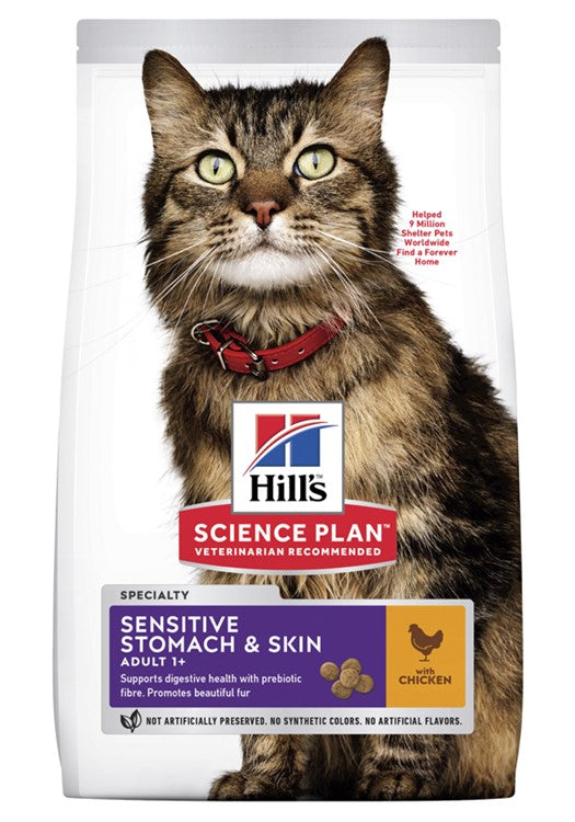 Hills Feline Adult Sen. Stomach & Skin Chicken 7kg