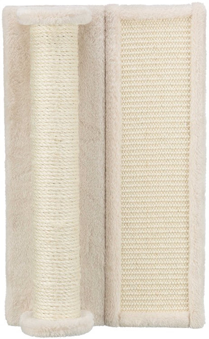 Klösbräda hörn med sisalrulle, 15×50×15 cm, beige