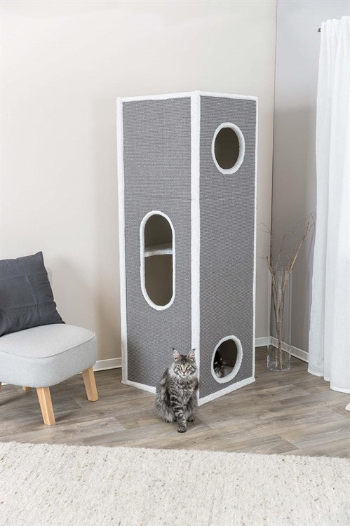 Klösmöbel Cat-Tower XXL Stefano, 62 x h178 x58 cm, grå/ljusgrå