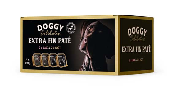 Doggy D-paté multibox, m nöt&lax 600 g