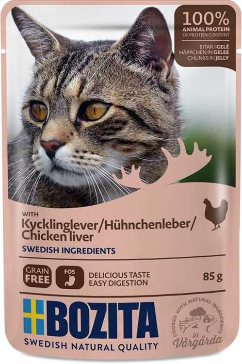 Bozita katt Kycklinglever i gelé 85g