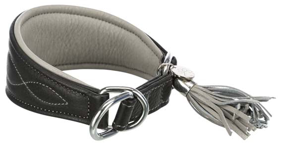 Active Comfort halsband för vinthund, XS: 21-26 cm/40 mm, svart/grå