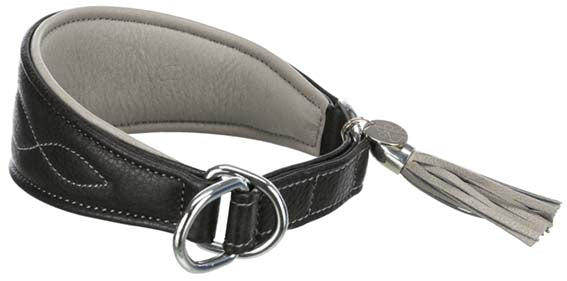 Active Comfort halsband för vinthund, XS-S: 24-31 cm/50 mm, svart/grå