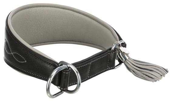 Active Comfort halsband för vinthund, S-M: 33-42 cm/60 mm, svart/grå