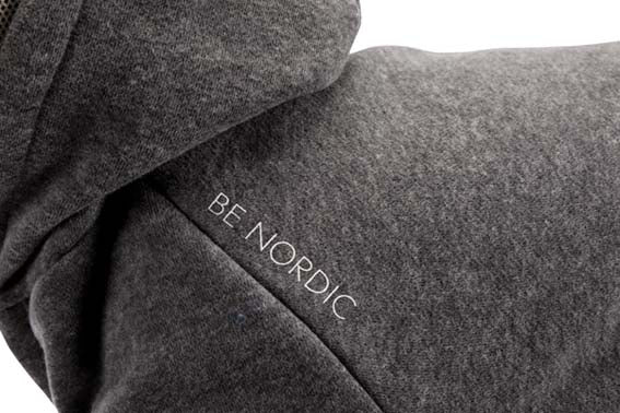 BE NORDIC Flensburg hoodie, M: 50 cm, grå