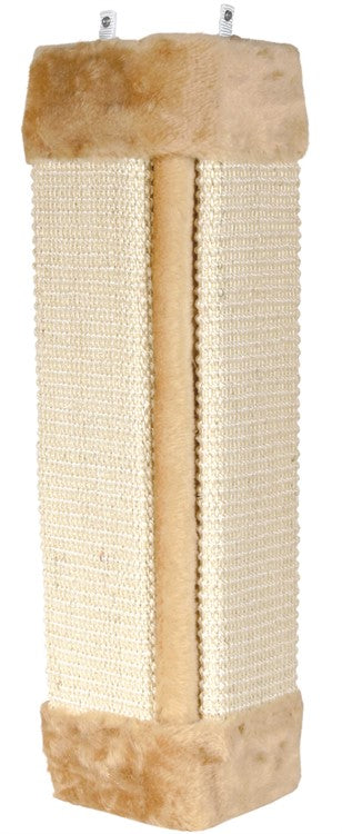 Klösbräda hörn, 23,5 x 49,5 cm, sisal/plysch, beige