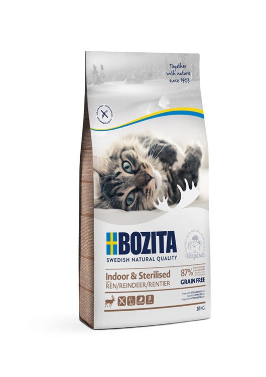 Bozita Indoor & Sterilised Grain free Reindeer 10 kg